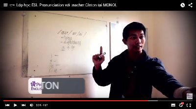 Lớp học ESL Pronunciation với giáo viên Cleton tại MONOL